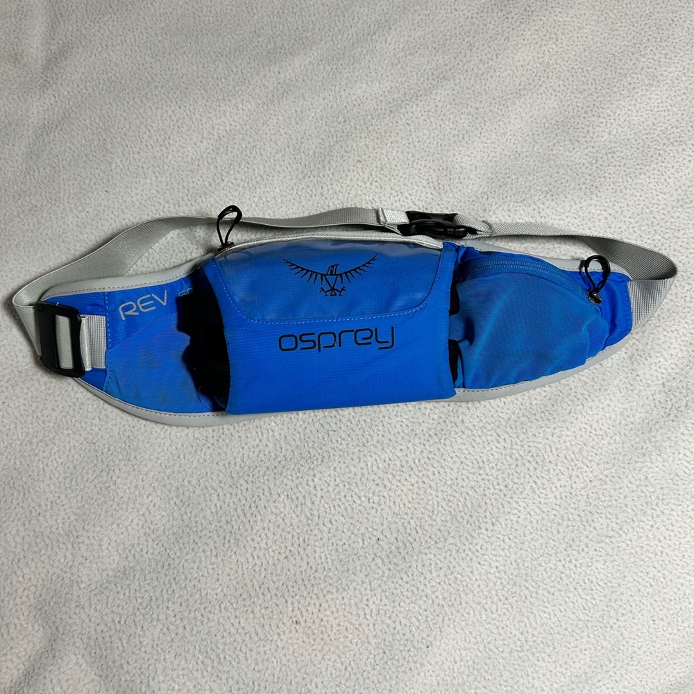 Osprey Rev Solo Waist Pack Unisex OS Blue Hydration Running Belt TPU Window